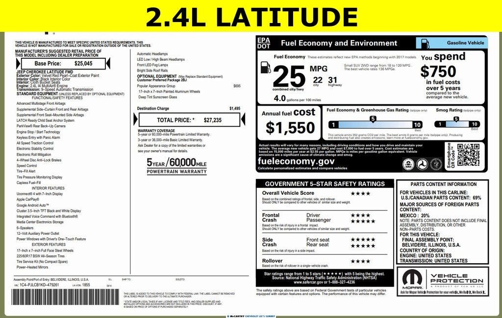 2019 Jeep Cherokee Latitude