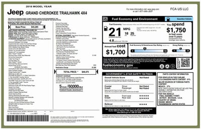 2018 Jeep Grand Cherokee Trailhawk