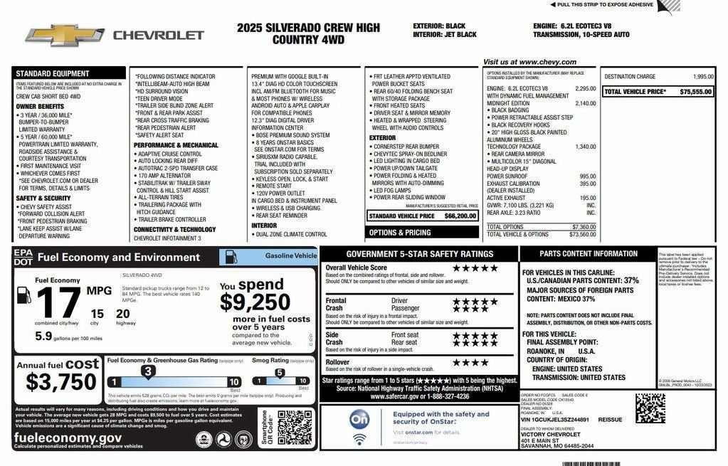 2025 Chevrolet Silverado 1500 High Country