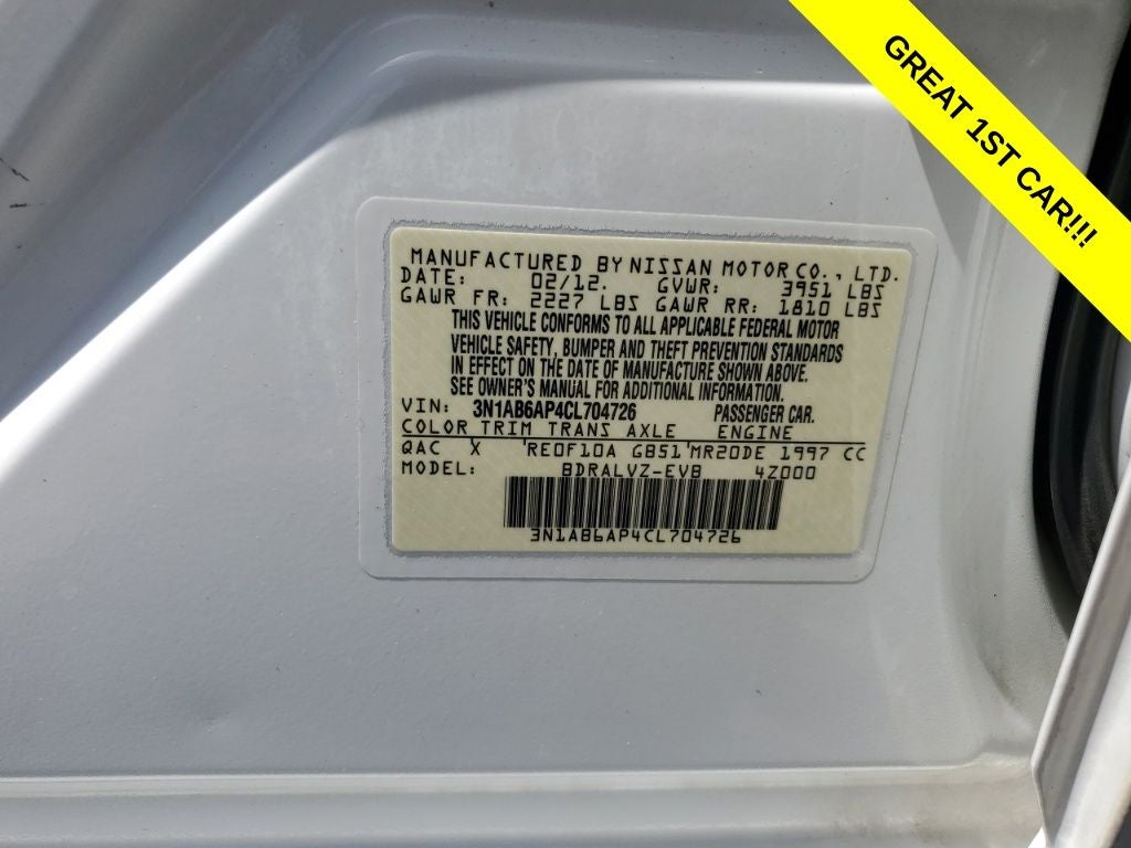 2012 Nissan Sentra 2.0 SL