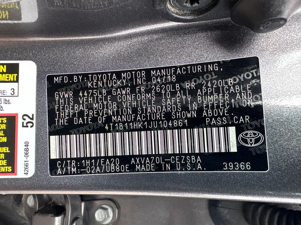 2018 Toyota Camry SE