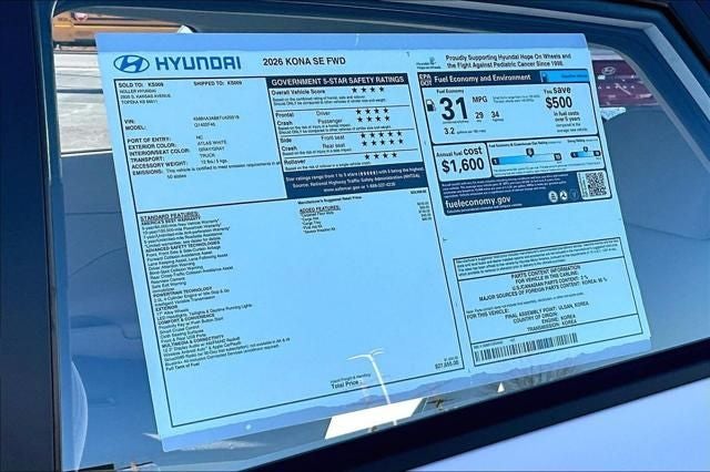 2026 Hyundai KONA SE FWD