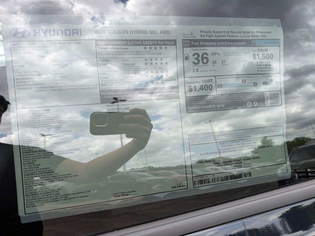 2026 Hyundai TUCSON HYBRID SEL AWD