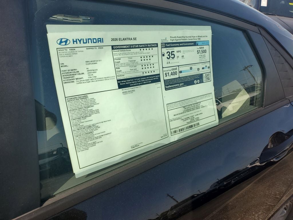 2026 Hyundai ELANTRA SE