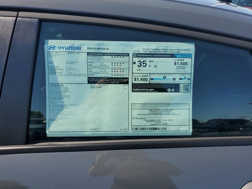2026 Hyundai ELANTRA SE