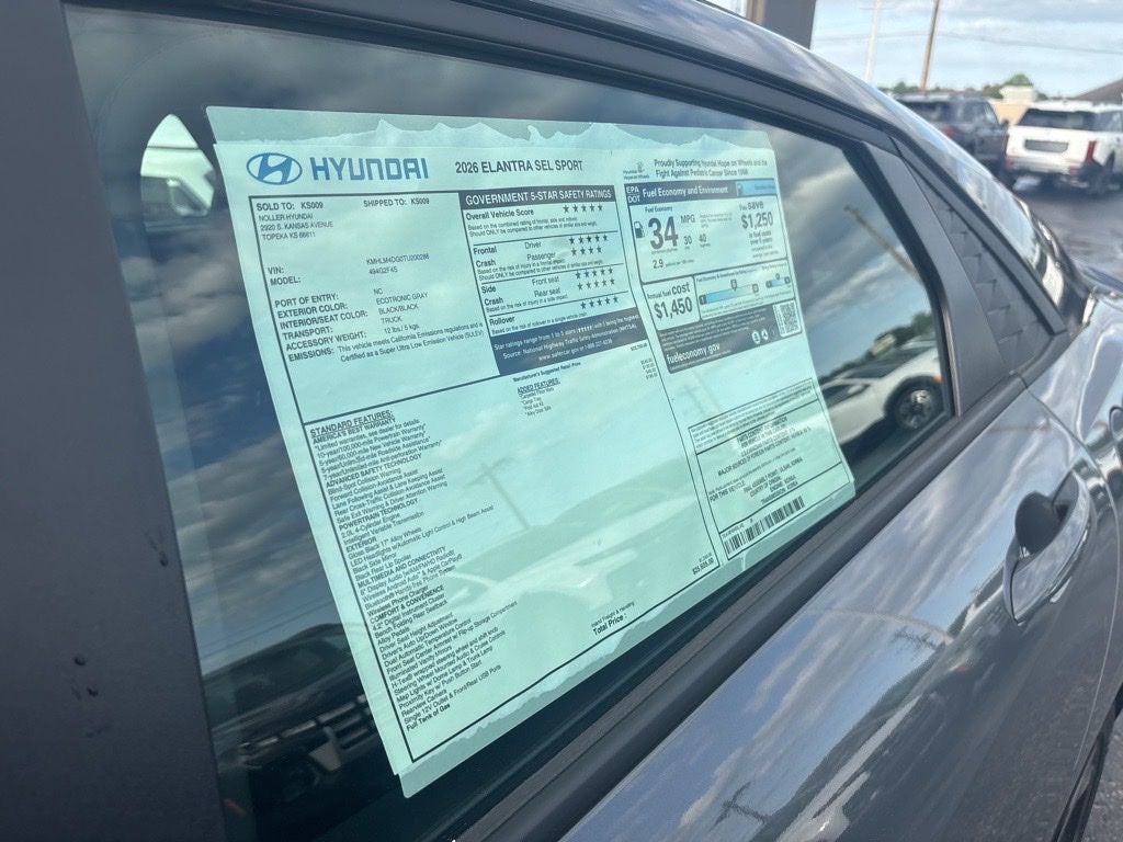 2026 Hyundai ELANTRA SEL Sport