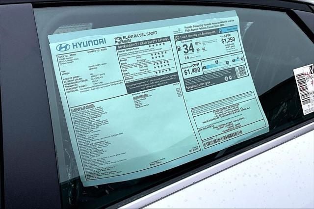 2026 Hyundai ELANTRA SEL Sport Premium