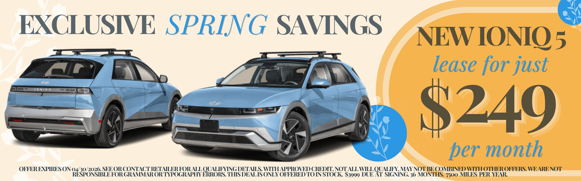 NEW IONIQ 5 lease for just $249 per month