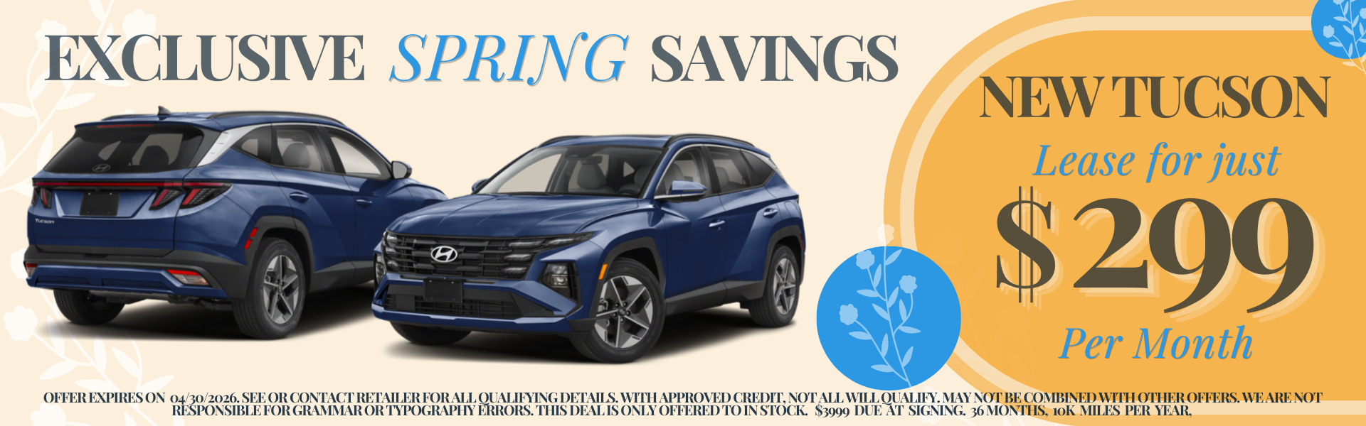 New Tucson Lease for just $299 per month