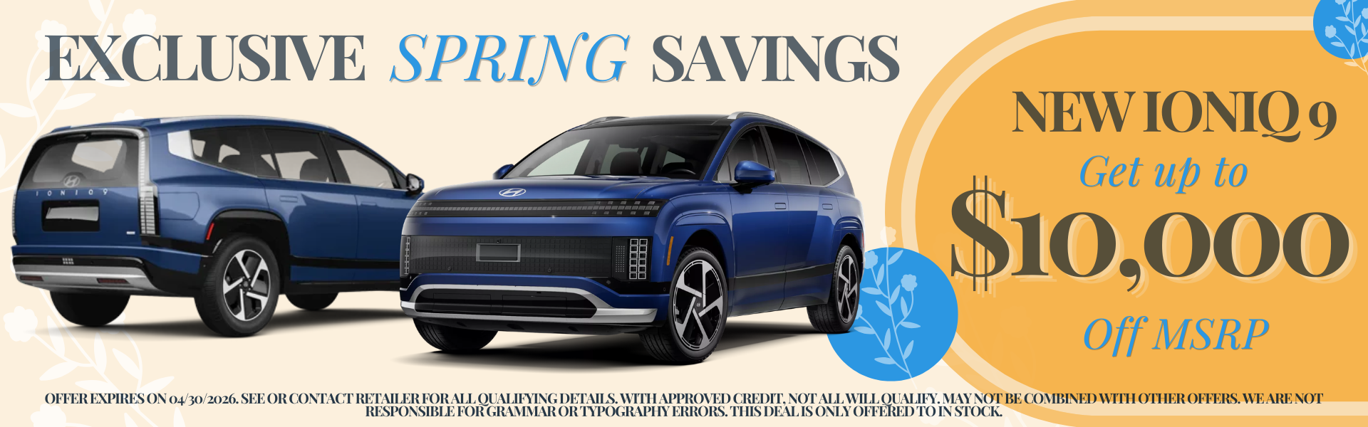 NEW IONIQ 9 Get up to $10,000 Off MSRP